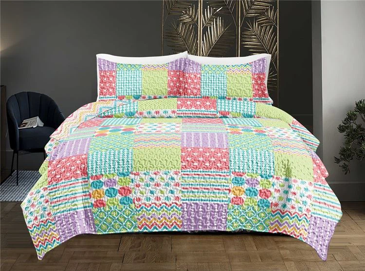 Colorful Patchwork Quilt Set
